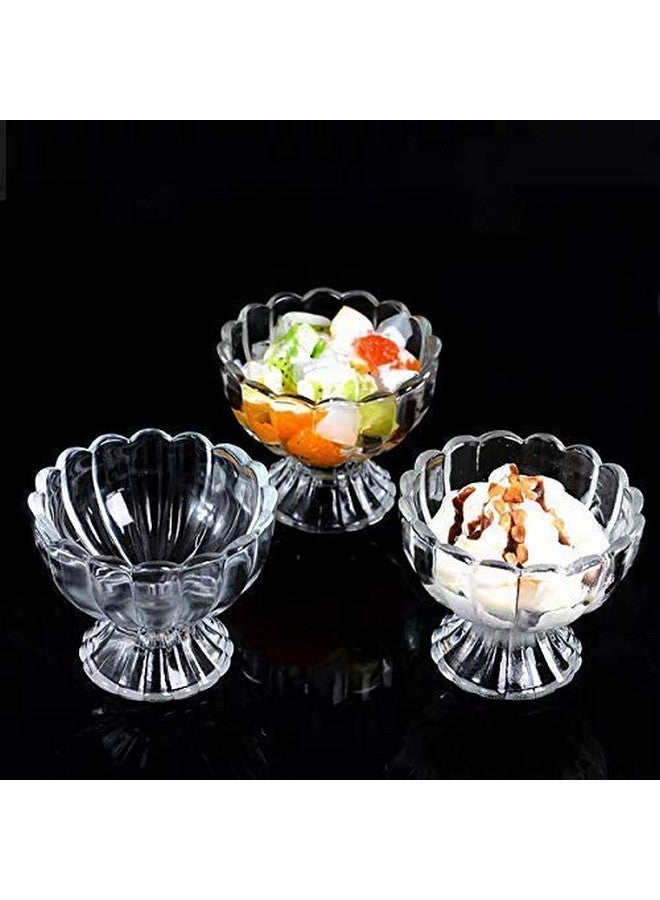 NGEL Ice Cream Bowls, Salad Dessert Serving Bowls, Tableware Set, 120 ml, Crystal Clear (6 pcs) - Image 2