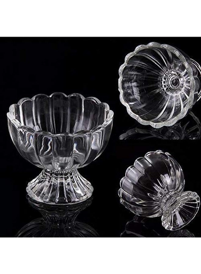 NGEL Ice Cream Bowls, Salad Dessert Serving Bowls, Tableware Set, 120 ml, Crystal Clear (6 pcs) - Image 3