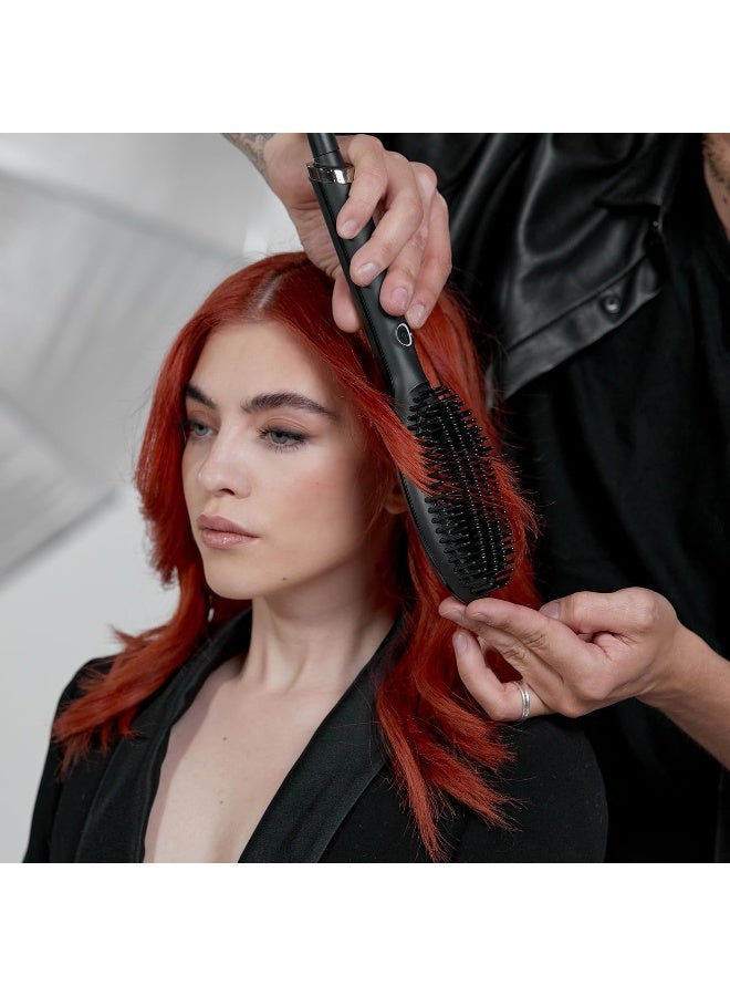 ghd Renewed - ghd Glide Hot Air Hair Brush Professional Smoothing Blow Dryer, Ceramic Hair Straightener, Styler, and Blow Dry Brush Black - Image 5