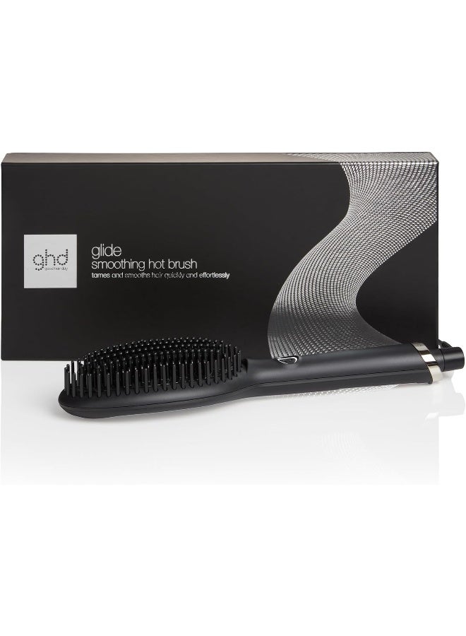 ghd Renewed - ghd Glide Hot Air Hair Brush Professional Smoothing Blow Dryer, Ceramic Hair Straightener, Styler, and Blow Dry Brush Black - Image 4