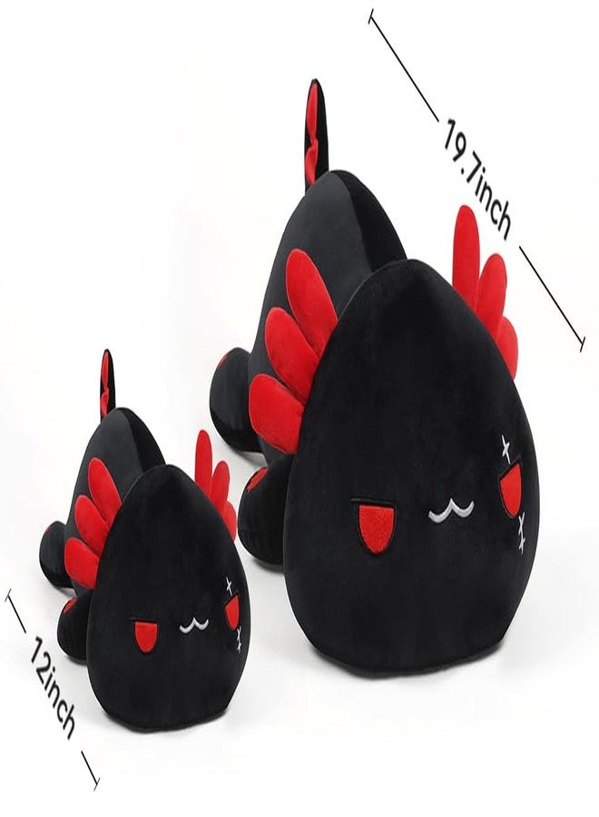 Yeqivo Cute Black Axolotl Plush Pillow Toy - Soft Stuffed Animal, Kawaii Plushie, 30CM/11.8Inch - Image 4