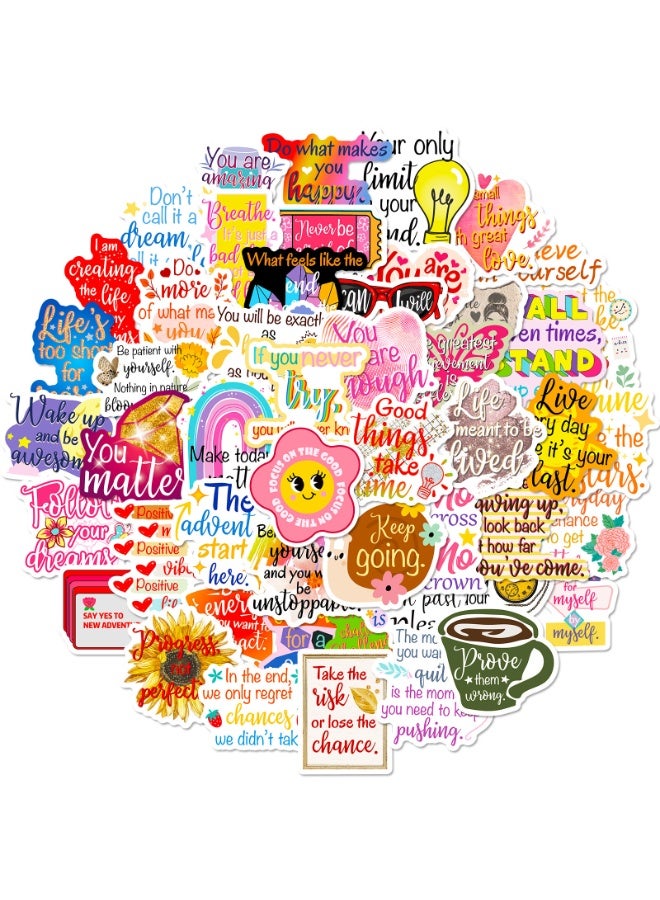 NIBEMINENT 50 Pcs Light Bulb In English Deco Kit Waterproof Stickers, High Definition Printing Bright Colors, Suitable for Laptop Skateboard Luggage Water Bottle Guitar DIY - Image 1