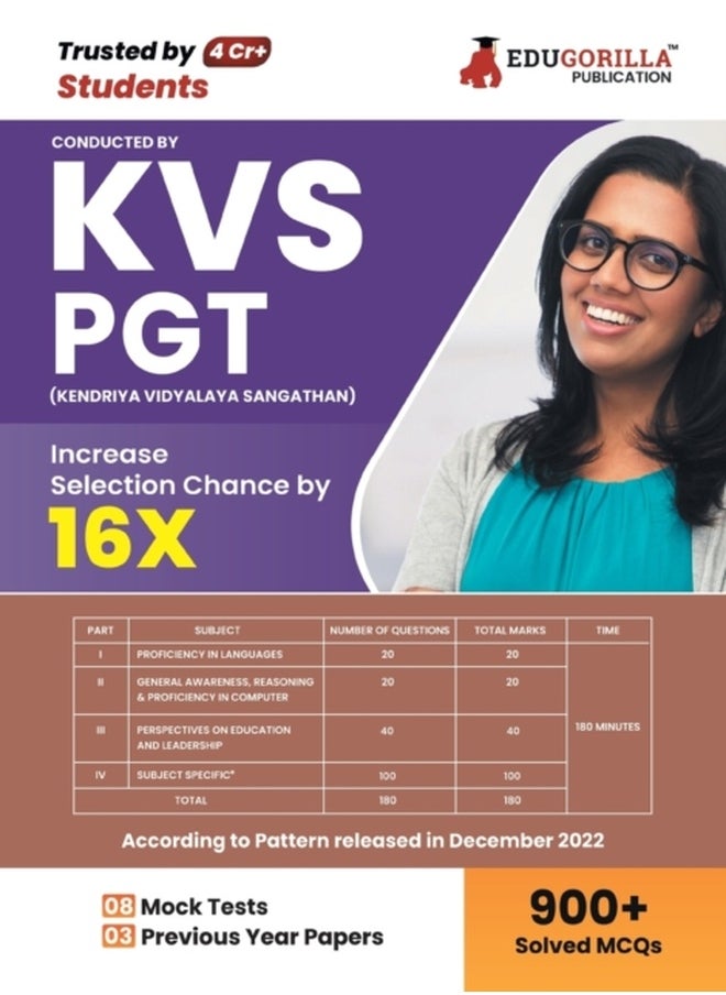 KVS PGT Book 2024 : Post Graduate Teacher (English Edition) - 8 Mock Tests and 3 Previous Year Papers (1000 Solved Questions) with Free Access to Online Tests 