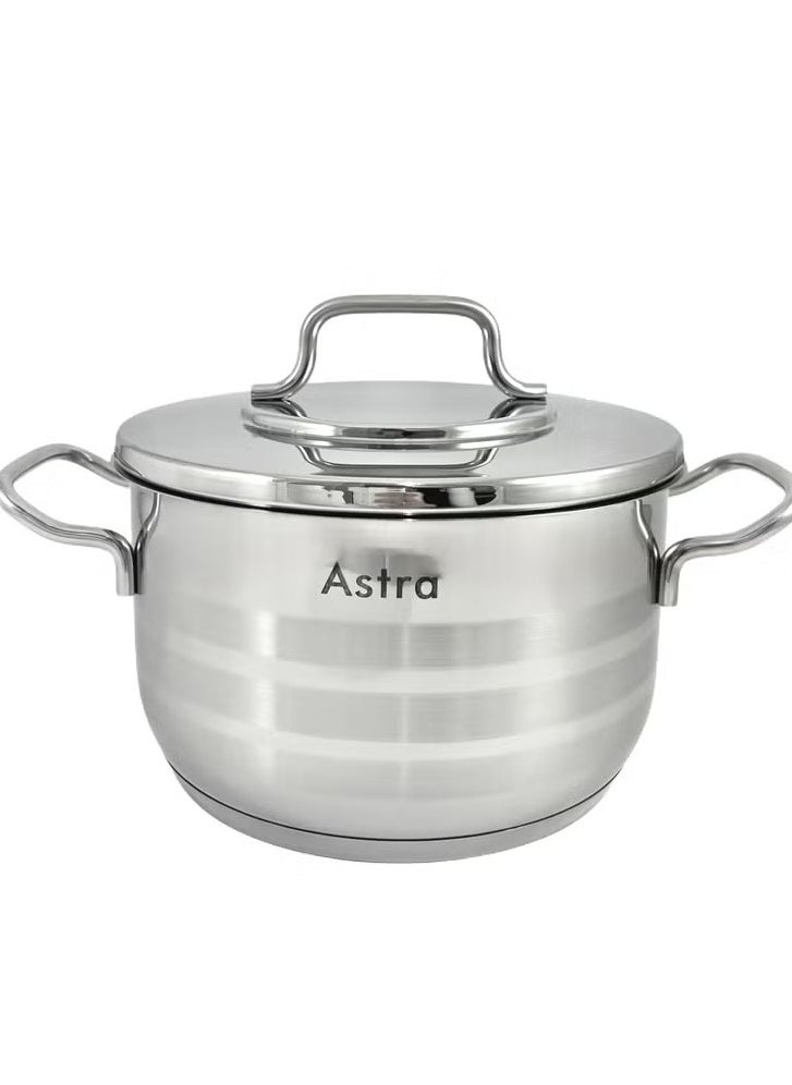 Homemaker ASTRA Premium 3.8L Stainless Steel Casserole Pot – 20×12 cm Oven-Safe Cookware for Casseroles, Roasts & Stews | Durable, Even-Heat & Dishwasher Safe | Made in Turkey  - Image 1