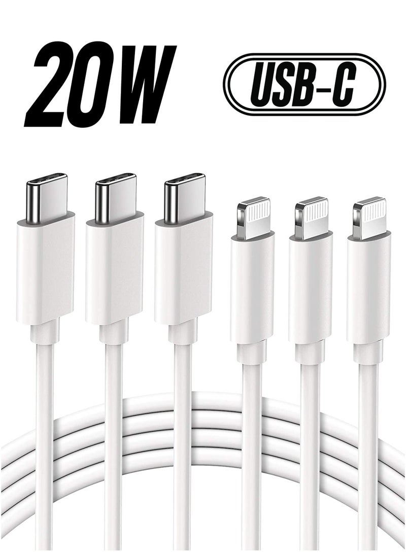 Generic - Compatible with iPhone Fast Charging Cable Cord - 3Pack 6FT MFi Certified USB-C to Lightning Cable, Type C iPhone Rapid Charger Cord for iPhone 14 13 12 Mini Pro Max 11 X XS XR 8 Plus iPad - Image 1