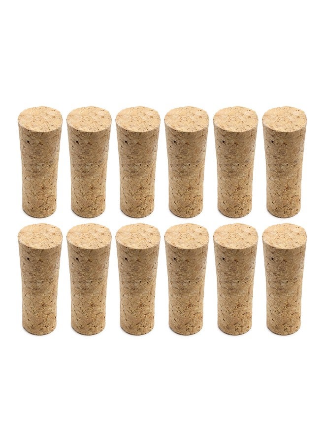 سدادات فلين لزجاجات النبيذ - سدادات فلين خشبية ناعمة للأعمال اليدوية، 12 قطعة - سدادات فلين مدببة لزجاجات النبيذ - سدادات/أغطية فلين لزجاجات النبيذ والبيرة والمشروبات الكحولية لصنع الحرف اليدوية، مانعة للتسرب، 1.57 × 0.98 بوصة - Image 2