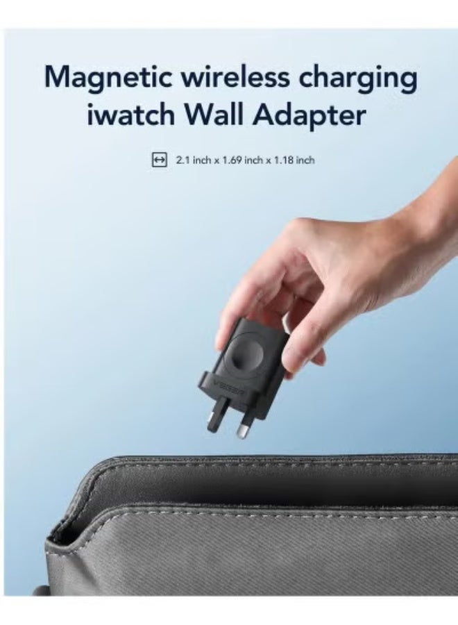 VEGER PD20W Fast Charging USB-C Charger Power Adapter – Dual Port Wall Charger with 2.5W Wireless Smartwatch Charging, 20V/1A Emergency Laptop Charging, Compact Travel-Friendly Design - Image 4