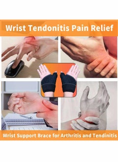 Excefore Wrist Brace for Carpal Tunnel, 1 Pack Adjustable Thumb Wrist Support Brace for Sports Protecting/Tendonitis Pain Relief, Splint Wrist Brace Day Night Support for Women Men  - Image 2