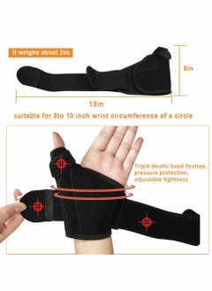 Excefore Wrist Brace for Carpal Tunnel, 1 Pack Adjustable Thumb Wrist Support Brace for Sports Protecting/Tendonitis Pain Relief, Splint Wrist Brace Day Night Support for Women Men  - Image 5