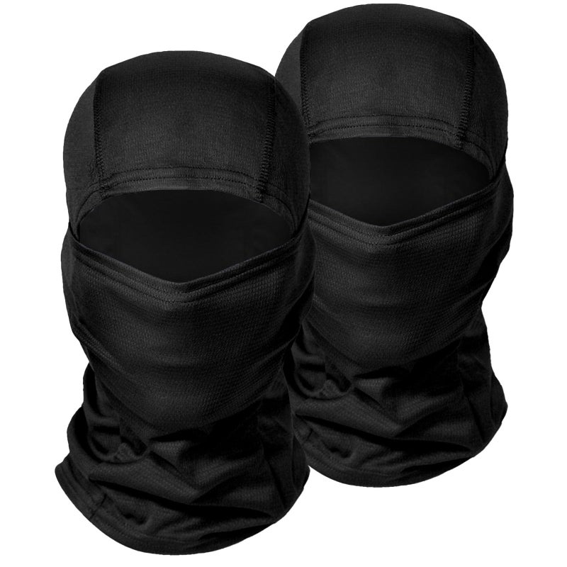 LUHOHI 2PCS White Sheisty Football Ski Mask Baklava Shisty Full Face Masks for Men Helmets Motorcycle Sports Balaclava Mask 2packBlack Medium - Image 2