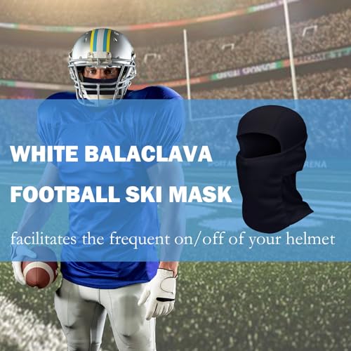 LUHOHI 2PCS White Sheisty Football Ski Mask Baklava Shisty Full Face Masks for Men Helmets Motorcycle Sports Balaclava Mask 2packBlack Medium - Image 3