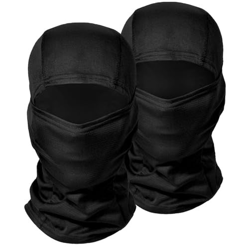 LUHOHI 2PCS White Sheisty Football Ski Mask Baklava Shisty Full Face Masks for Men Helmets Motorcycle Sports Balaclava Mask 2packBlack Medium - Image 1