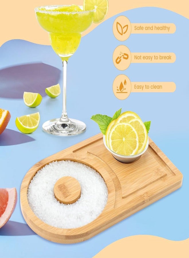 سايكر طقم تزيين حواف أكواب المارجريتا بالملح، مزينة حواف أكواب الكوكتيلات بالسكر والخيزران مع وعاء، مزينة حواف أكواب المارجريتا لمختلف أنواع المشروبات، أدوات بار منزلية، طقم مارجريتا - Image 5