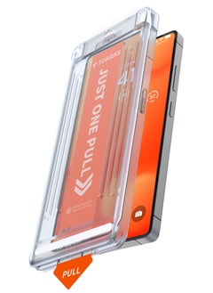 TORRAS 12FT Mil-Grade Shatterproof for Samsung Galaxy S25 Ultra Screen Protector [9H+ Aerospace Tempered Glass＆ One-Pull Installation] Fingerprint Full Coverage Fit Bubble Free 6.8″ GlassGo X 1 Pack Clear  - Image 4