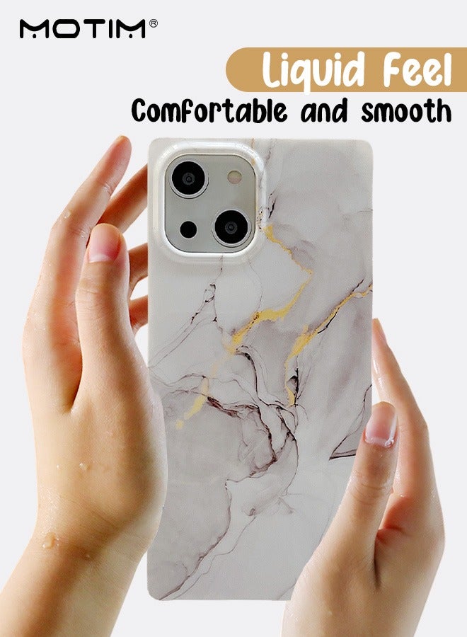 Motim Glitter Marble Design Case for iPhone 14 Gold Sparkly Soft TPU Cover Slim Shockproof Protective Phone Case for Women - Image 2