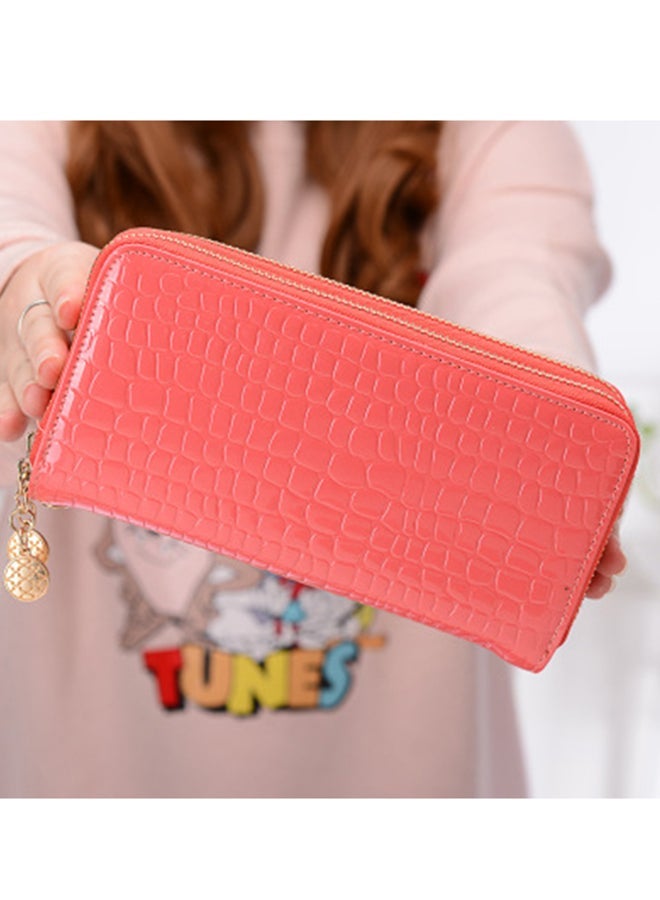 NIBEMINENT Double Zipper Wallet Pink  - Image 4