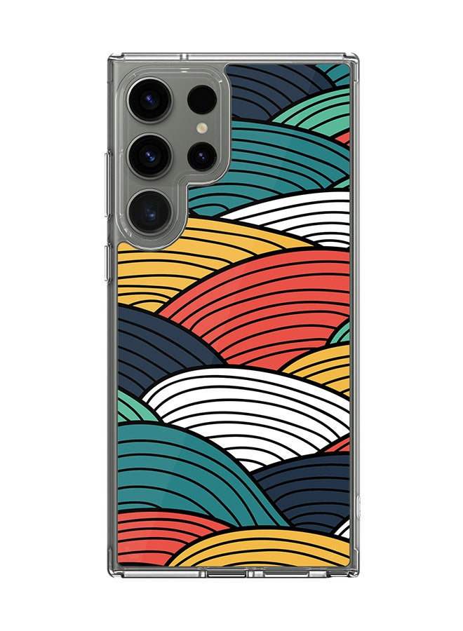 Stylizedd Classic Clear Case for Samsung Galaxy S23 Ultra , Hybrid Soft Transparent Cover [ Designed for Samsung Galaxy S23 Ultra ] - Woven Colors Full Print - Image 1