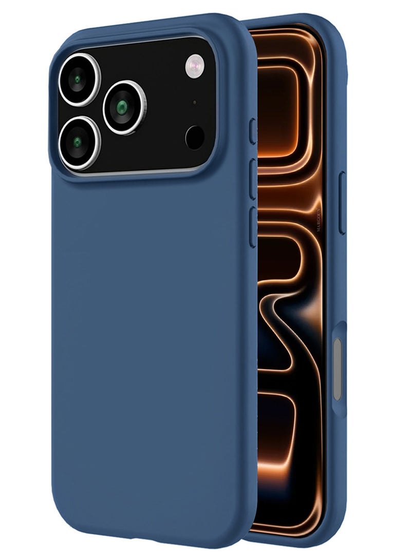 CATANES Silicone Protective Phone Case for iPhone 17 Pro - Soft Anti-Scratch Microfiber Lining Ultra Slim Drop Protection Phone Cover - Blue - Image 5