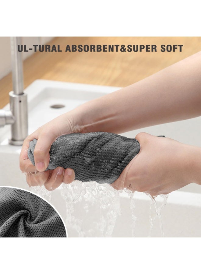 Lonimia 4Pcs Microfiber Cleaning Cloth, Soft Absorbent Cloth, Multi-Purpose Cleaning Cloth, Highly Absorbent Cleaning Rags for Kitchen, Dishes, Home, Car, Glass, kitchen towel set - Image 3