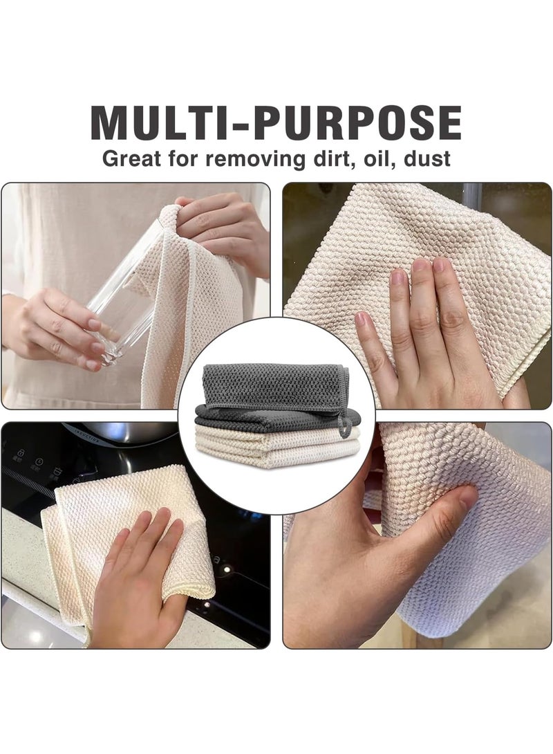Lonimia 4Pcs Microfiber Cleaning Cloth, Soft Absorbent Cloth, Multi-Purpose Cleaning Cloth, Highly Absorbent Cleaning Rags for Kitchen, Dishes, Home, Car, Glass, kitchen towel set - Image 2