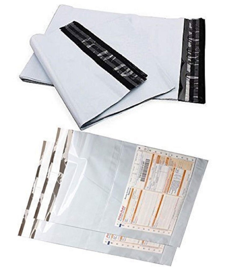 Ragi Packing Supply RAGI PACKAGING 14X16 Inch Plain temper proof courier bag pod 60 micron with document pouch (Pack of 25) - Image 1