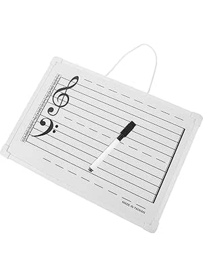 12x9 Inch Magnetic Dry Erase Music Staff Whiteboard With Note Stickers For Classroom Teaching Practice - Image 1