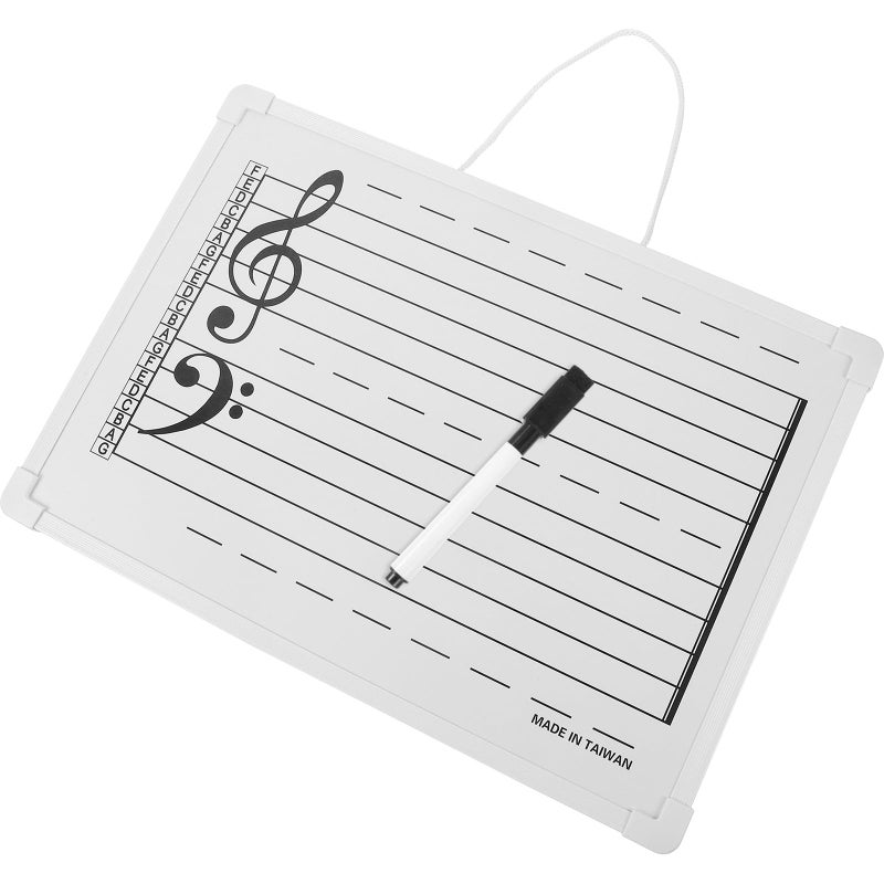 12x9 Inch Magnetic Dry Erase Music Staff Whiteboard With Note Stickers For Classroom Teaching Practice - Image 2