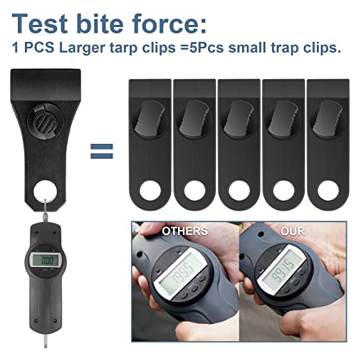 AMURS 60PCS Upgrade Large Tarp Clips Heavy Duty Lock Grip Tarp Clamps Thumb Screw Tent Clamps with 200 Pcs Zip Cable Ties for Swimming Pool Cover Awnings Outdoor Camping Caravan Canopies Car Covers - Image 5