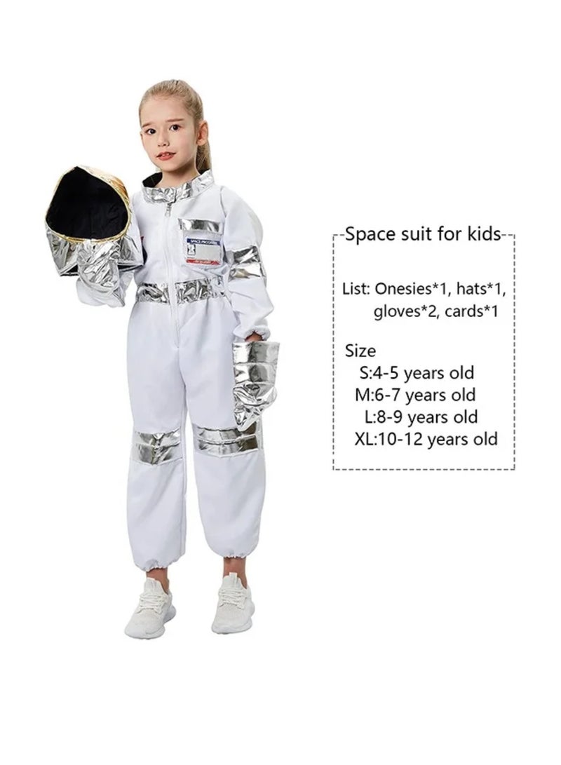 Children's Astronaut Space Costume Space Pretend Dress Up Role Play Set for Kids Cosplay Ages 4-12 - Image 2