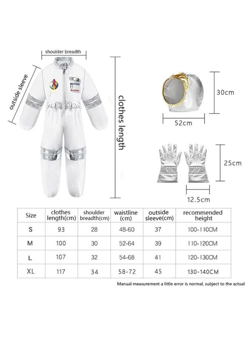 Children's Astronaut Space Costume Space Pretend Dress Up Role Play Set for Kids Cosplay Ages 4-12 - Image 3