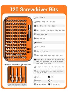 Cool Baby Style COOLBABY Precision Screwdriver Set New Version 130 in 1 Screwdriver Kit with 120 Screwdriver Bits Repair Tool Kit With Magnetizer For Smart Phone Household(‎orange)  - Image 2