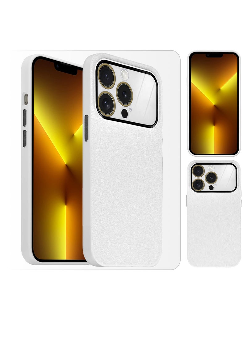 Hard Silicone Case Cover for Apple iPhone 13 pro - Cover with Camera Protection Bumper - Auto Focus Design - White - Image 1