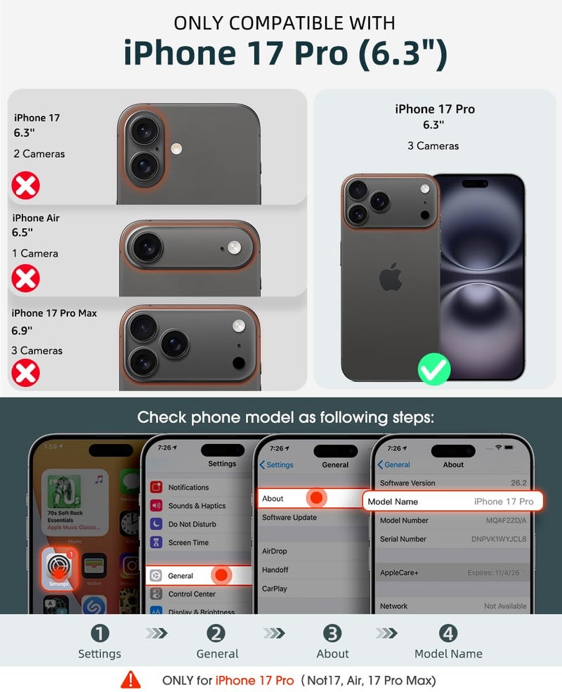 OCASE Compatible with iPhone 17 Pro Crossbody Wallet Case with Card Holder, PU Leather Zipper Handbag Phone Purse with RFID Blocking Kickstand Wrist Strap Lanyard 6.3 Inch, Diamond Check Khaki - Image 2