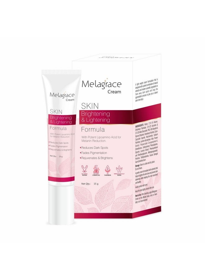 Leeford Melagrace Skin Brightening face cream for Women and Men 15g Each (Pack of 2)- Pigmentation & Dark Spot Corrector & Repair Cream - Paraben free Formula for Dry to Oily Skin - Image 2