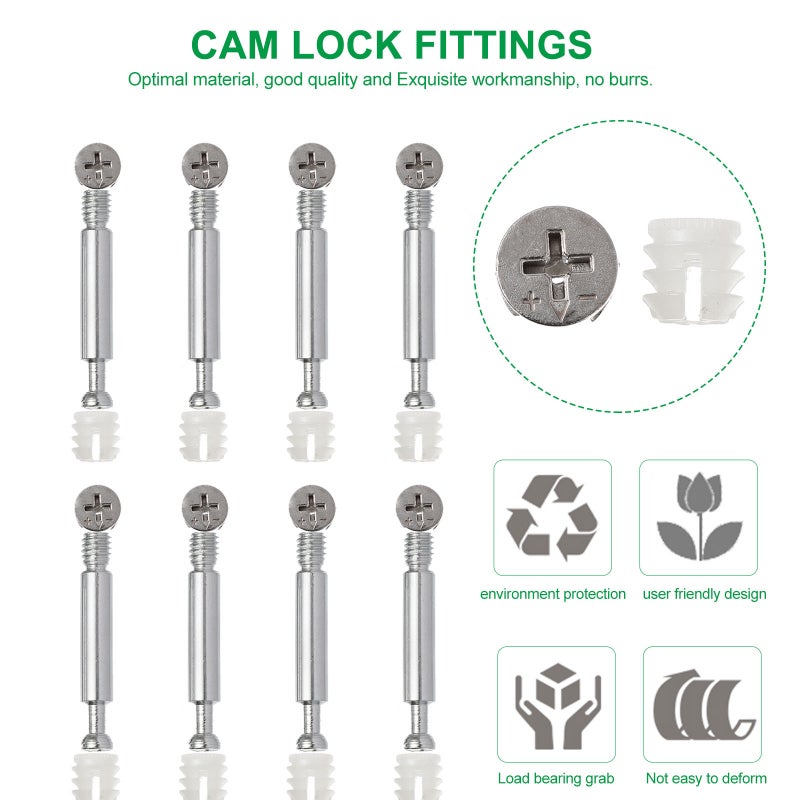50 Pcs Furniture Locking Bolt 3-in-1 Cabinet Cam Furniture Lock Fixing - Image 5