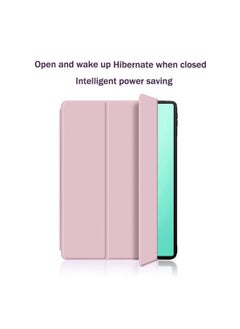 Techie Honor Pad X8a 11 Inch 2024 Smart Folio Flip Trifold Back Case with Auto Wake/Sleep Function Cover - Baby Pink  - Image 2
