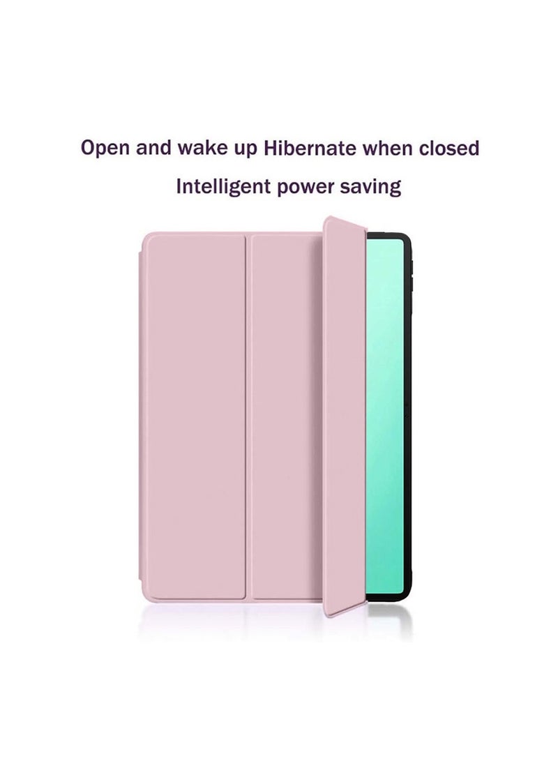 Techie غطاء خلفي ذكي قابل للطي ثلاثي الطيات لجهاز Honor Pad X8a بحجم 11 بوصة 2024 مع وظيفة الاستيقاظ/النوم التلقائي - وردي فاتح - Image 2