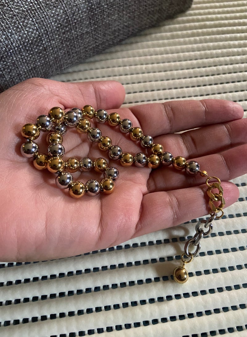 High Quality Stainless Steel Prayer Beads For Men 35 Beads Size 8mm - Image 1