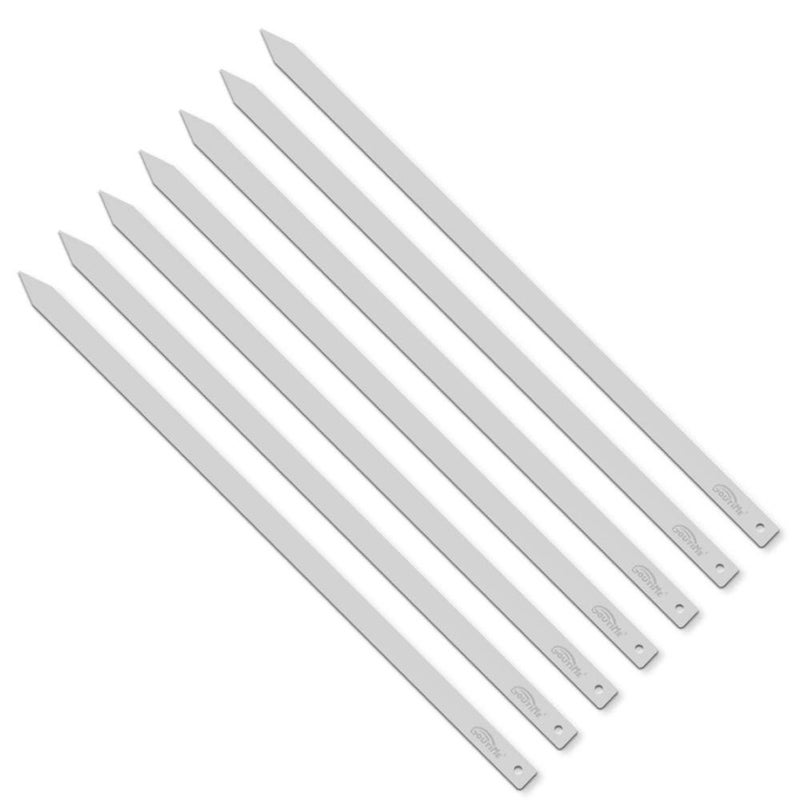 Goutime Kabob Skewers 27 Inch1 Inch Wide Stainless Steel Flat BBQ Barbecue Kebab SkewersNoWood Handlefor PersianBrazilianKoobideh GrillingSet of 7 with Storage Bag
