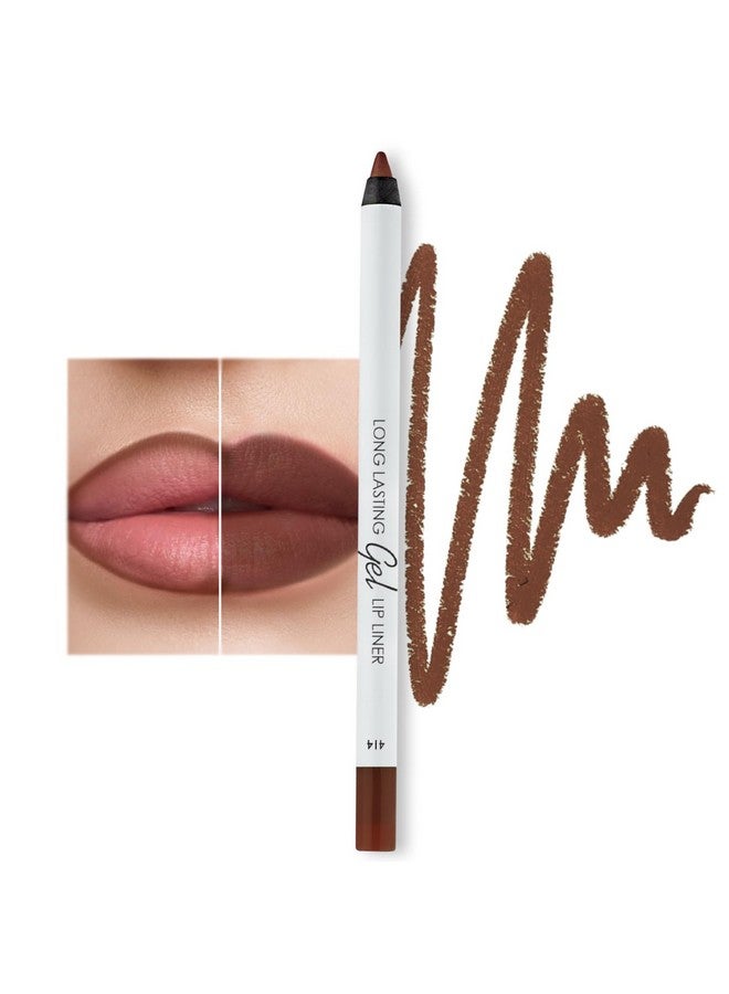 LAMEL Matte Gel Lip Liner Pencil | Weightless & Creamytexture - Sharpenable - Longwear & Waterproof - High Pigmented & Flawless Finish - Cruelty-Free & Paraben-Free - 414, 1,7G/0.05Oz. (Intense Brown) - Image 1