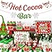 RSCPTOY Winter Hot Cocoa Bar Banner Kit Christmas Snowflake Hot Chocolate Bar Decor Christmas Santa Coffee Mug Baby Its Cold Outside Signs Toppings Labels Cup Tags Stickers for Birthday Baby Shower New Year - Image 2