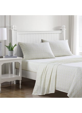 Laura Ashley - Twin Sheets  Cotton Percale Bedding Set  Crisp & Cool Home Decor (Evie Yellow  Twin) - pzsku/Z4BF9C0239E29C4518F0EZ/45/1749651072/ba65062a-00f0-42f4-94ac-6359ee36e652