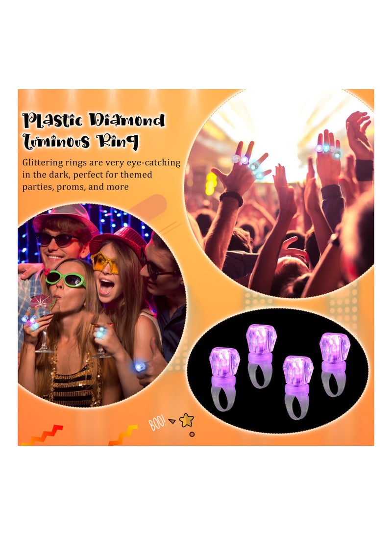 سيوسي 30 قطعة يتوهّج حلقة حزب مفضّل 【 لد 】 يتوهّج هلام مطّاطة إصبع عيد ميلاد مادة حفلة موسيقية أداء مزيج أربعة خيارات - Image 4