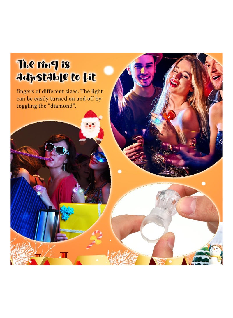 سيوسي 30 قطعة يتوهّج حلقة حزب مفضّل 【 لد 】 يتوهّج هلام مطّاطة إصبع عيد ميلاد مادة حفلة موسيقية أداء مزيج أربعة خيارات - Image 5