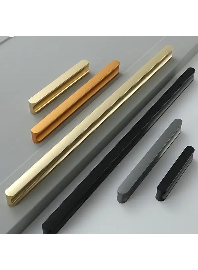 Gray 320mm Kitchen Cabinet Handles Long Pulls Modern Polished Metal - Image 1