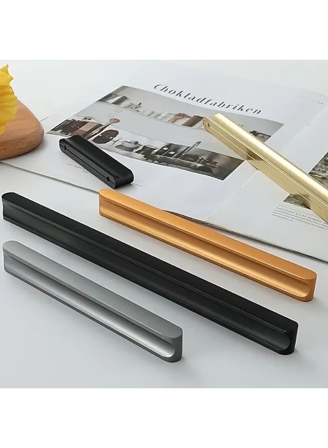 Gray 320mm Kitchen Cabinet Handles Long Pulls Modern Polished Metal - Image 2