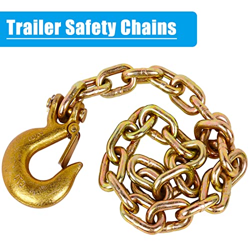 Tnyeobae 35" Trailer Safety Chain with 3/8" Clevis Snap Hook,Grade-70 Heavy Duty Binder Chain(Pack of 2) - Image 5