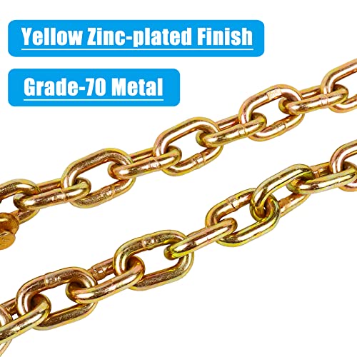 Tnyeobae 35" Trailer Safety Chain with 3/8" Clevis Snap Hook,Grade-70 Heavy Duty Binder Chain(Pack of 2) - Image 3