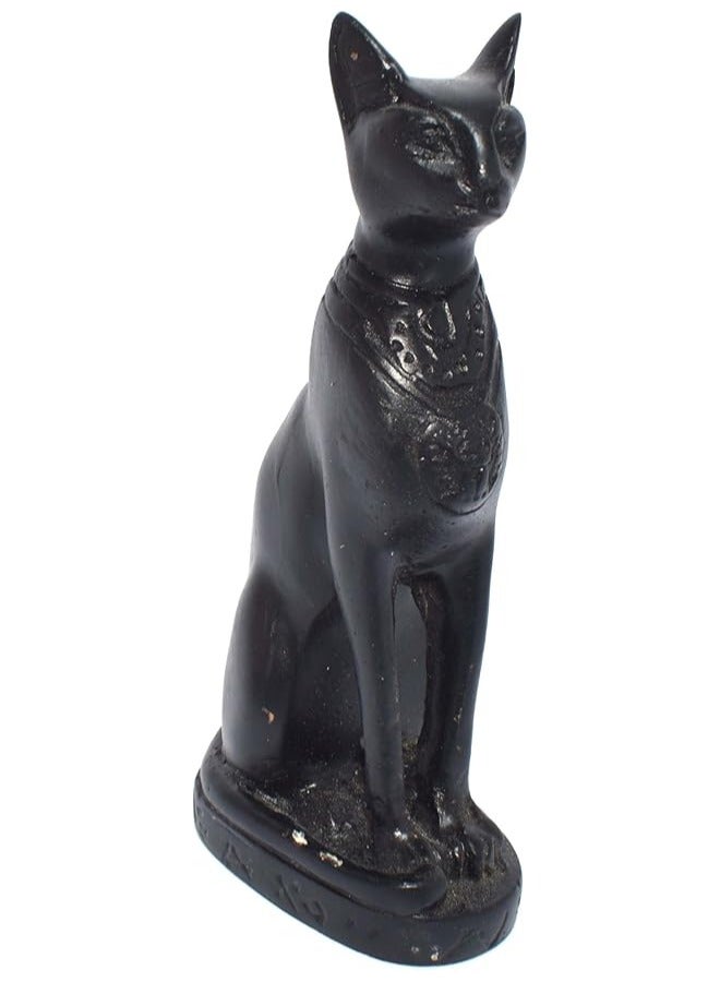 Decorative Egyptian Pharaonic Cat Statue, Ancient Egyptian Souvenirs, Handmade Souvenirs for Home Decoration, Made of Basalt Stone  - Image 1