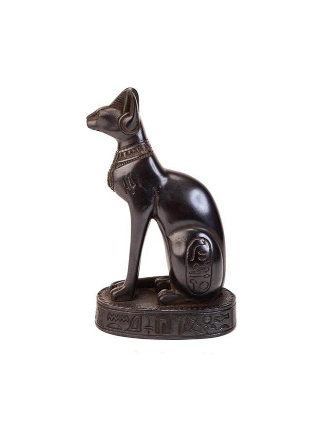 Decorative Egyptian Pharaonic Cat Statue, Ancient Egyptian Souvenirs, Handmade Souvenirs for Home Decoration, Made of Basalt Stone  - Image 2